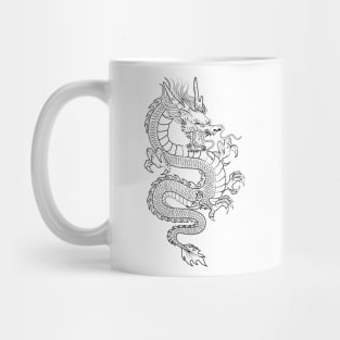 Black Asian Dragon Mug